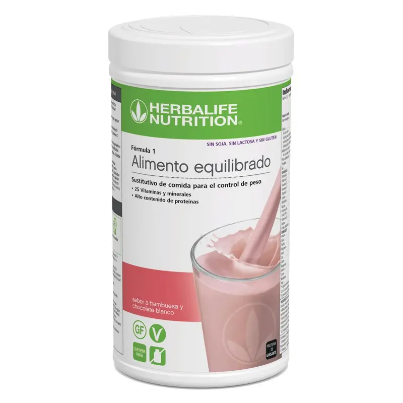 Batido Fórmula 1 Herbalife Frambuesa y chocolate blanco 1 Batido Fórmula 1 Herbalife Frambuesa y chocolate blanco