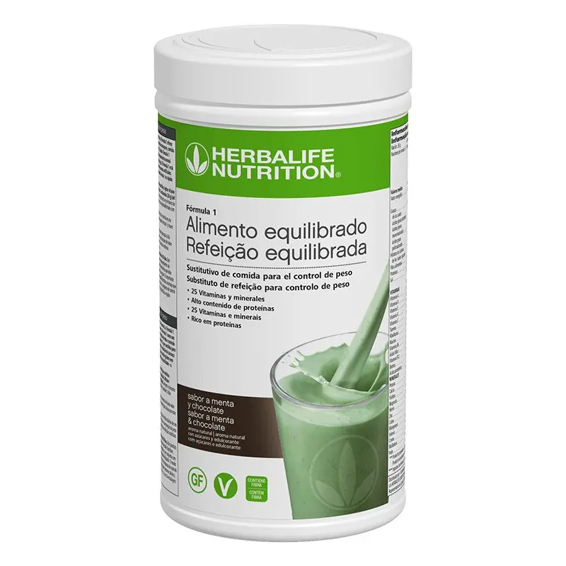 Batido Fórmula 1 Herbalife menta y chocolate 1 batido-herbalife-formula-1menta-y-chocolate-550g