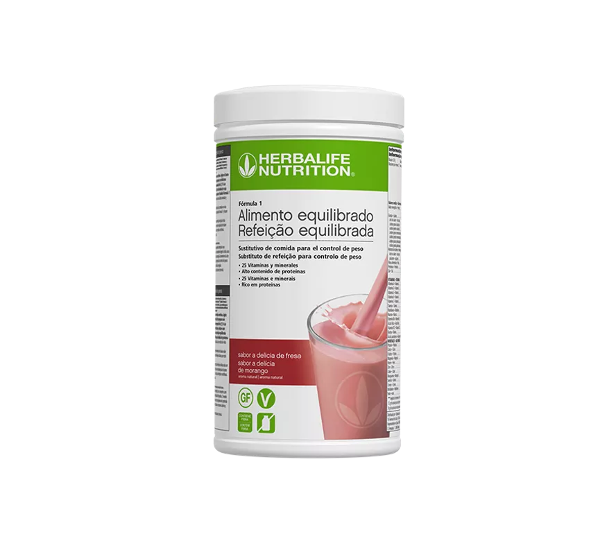 Batido Fórmula 1 Herbalife Delicia de Fresa 1 Batido Fórmula 1 Herbalife Delicia de Fresa