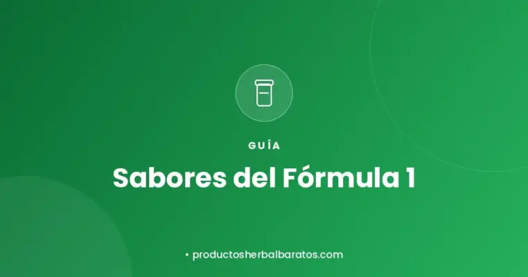 Guía de sabores del batido Fórmula 1 de Herbalife